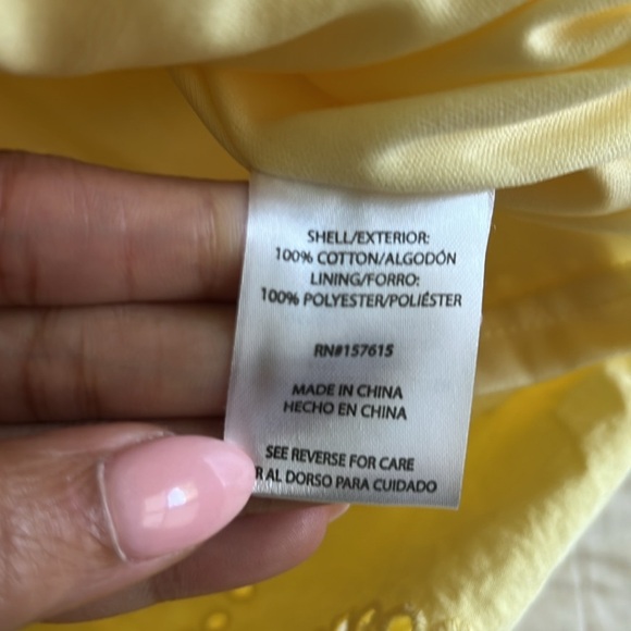 Calypso St. Barth Yellow Eyelet  Dress - Picture 9 of 10